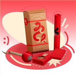 金蛇衔财－金砖牛皮纸盒