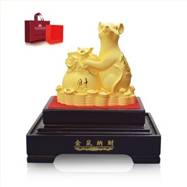 金鼠纳财摆件