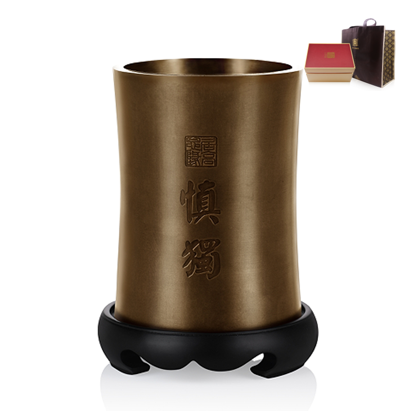 慎独笔筒-铜工艺